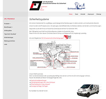 Webdesign Referenz Redesign Website rusterholz-sicherheit