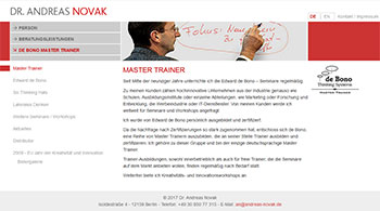 Webdesign Referenz Relaunch Website Dr. Andreas Novak